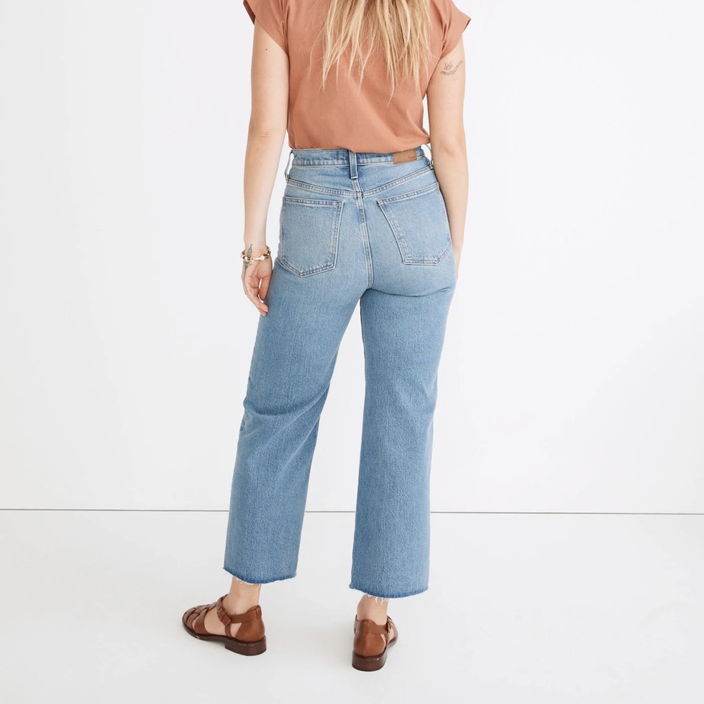 Madewell The Perfect Vintage Wide-Leg Crop Jean in Catlin Wash 32 - Picture 2 of 8